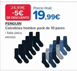 Costco PENGUIN Calcetines hombre pack de 10 pares oferta