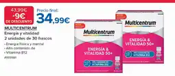 Costco MULTICENTRUM Energía y vitalidad 2 unidades de 30 frascos oferta