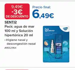 Costco SENTI2 Pack: agua de mar 100 ml y Solución hipertónica oferta