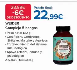 Costco WEIDER Complejo 5 hongos oferta