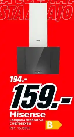 MediaMarkt HISENSE Campana decorativa CH6IN6BXBG oferta