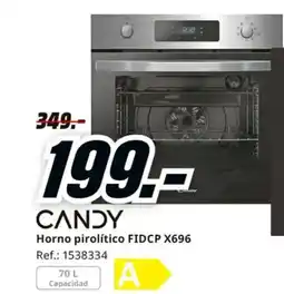 MediaMarkt CANDY Horno pirolítico FIDCP X696 oferta