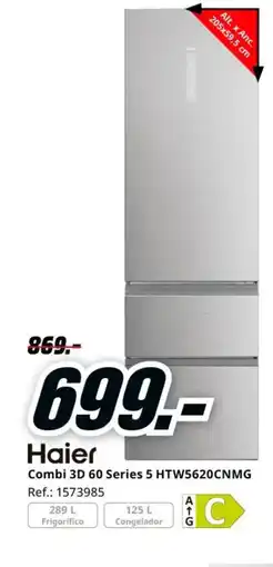 MediaMarkt HAIER Combi 3D 60 Series 5 HTW5620 CNMG oferta