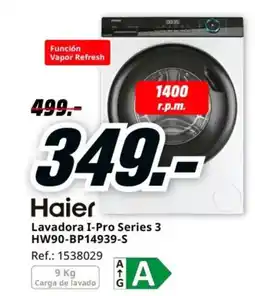 MediaMarkt HAIER Lavadora I-Pro Series 3 HW90-BP14939-S oferta