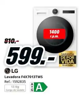 MediaMarkt LG Lavadora F4X7013TWS oferta