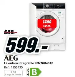 MediaMarkt AEG Lavadora integrable LFN7G8434F oferta