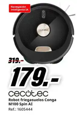MediaMarkt CECOTEC Robot friegasuelos Conga M100 Spin AI oferta