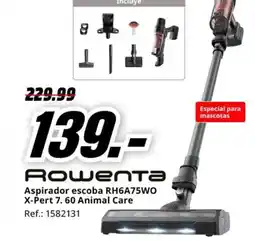 MediaMarkt ROWENTA Aspirador escoba RH6A75WO X-Pert 7. 60 Animal Care oferta
