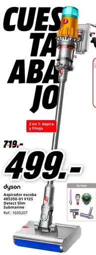 MediaMarkt DYSON Aspirador escoba 485350-01 V12S Detect Slim Submarine oferta