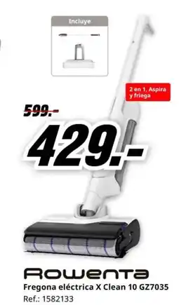 MediaMarkt ROWENTA Fregona eléctrica X Clean 10 GZ7035 oferta