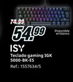 MediaMarkt ISY Teclado gaming IGK 5000-BK-ES oferta