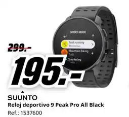 MediaMarkt SUUNTO Reloj deportivo 9 Peak Pro All Black oferta