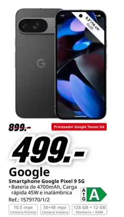 MediaMarkt GOOGLE Smartphone Google Pixel 9 5G oferta