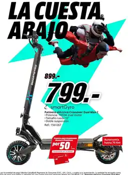 MediaMarkt SMARTGYRO Patinete eléctrico Crossover Dual Max C oferta