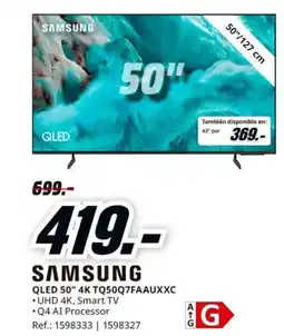 MediaMarkt SAMSUNG QLED 50" 4K TQ50Q7FAAUXXC oferta