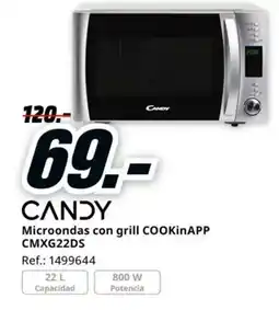 MediaMarkt CANDY Microondas con grill COOKINAPP CMXG22DS oferta