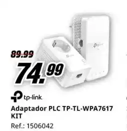 MediaMarkt TP-LINK Adaptador PLC TP-TL-WPA7617 KIT oferta