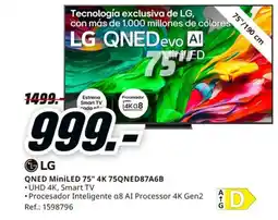 MediaMarkt LG QNED MiniLED 75" 4K 75QNED87A6B oferta