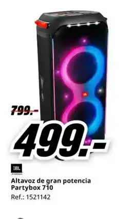 MediaMarkt JBL Altavoz de gran potencia Partybox 710 oferta