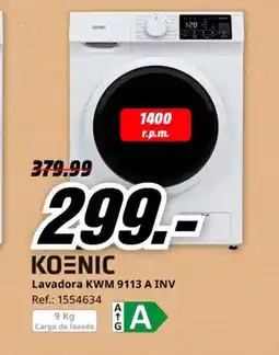 MediaMarkt KOENIC Lavadora KWM 9113 A INV oferta