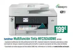 PCBox BROTHER Multifunción Tinta MFCJ5340DWE BRT1908 oferta