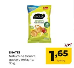 Alimerka SNATTS Natuchips tomate, queso y orégano, oferta