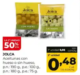 Alimerka JOLCA Aceitunas con hueso o sin hueso oferta