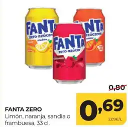 Alimerka FANTA ZERO Limón, naranja, sandia o frambuesa oferta