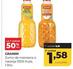 Alimerka GRANINI Zumo de manzana o naranja 100% fruta oferta