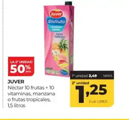 Alimerka JUVER Néctar 10 frutas + 10 vitaminas, manzana o frutas tropicales oferta