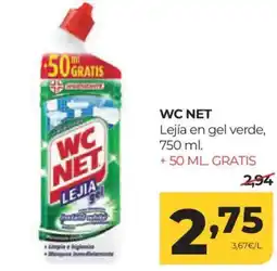 Alimerka WC NET Lejía en gel verde oferta