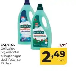 Alimerka SANYTOL Gel baños higiene total o limpiahogar desinfectante oferta