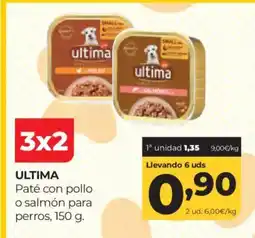 Alimerka ULTIMA Paté con pollo o salmón para perros oferta