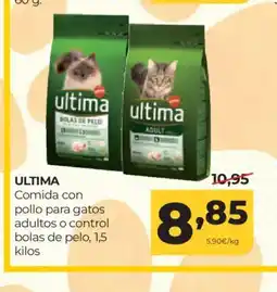 Alimerka ULTIMA Comida con pollo para gatos adultos o control bolas de pelo oferta