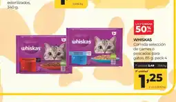 Alimerka WHISKAS Comida selección de carnes o pescados para gatos oferta