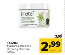 Alimerka TIMOTEI Mascarilla con leche de coco y aloe vera oferta