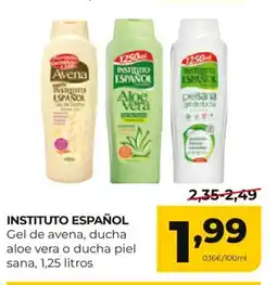 Alimerka INSTITUTO ESPAÑOL Gel de avena, ducha aloe vera o ducha piel sana oferta