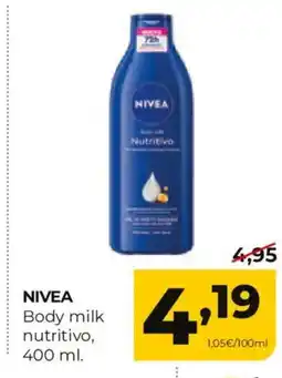 Alimerka NIVEA Body milk nutritivo oferta