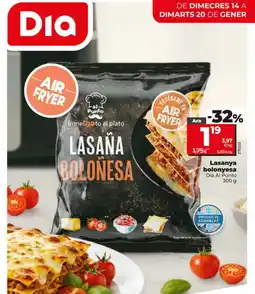 Maxi Dia DIA AL PUNTO Lasanya bolonyesa oferta
