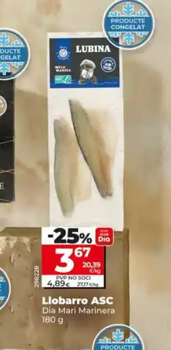 Maxi Dia DIA MARI MARINERA Llobarro ASC oferta