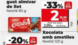 Maxi Dia NESTLÉ Xocolata amb ametlles oferta