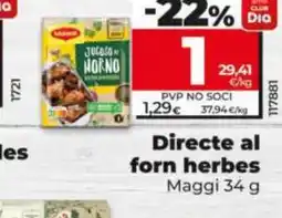 Maxi Dia MAGGI Directe al forn herbes oferta