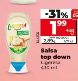 Maxi Dia LIGERESA Salsa top down oferta
