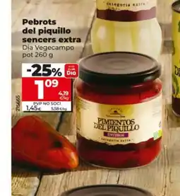 Maxi Dia DIA VEGECAMPO Pebrots del piquillo sencers extra oferta