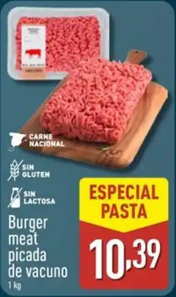 ALDI Burger meat picada de vacuno oferta