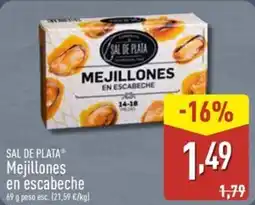 ALDI SAL DE PLATA Mejillones en escabeche oferta