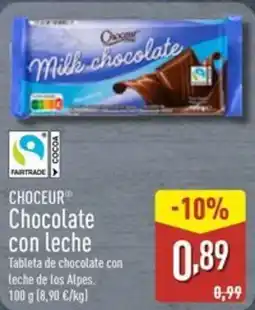 ALDI CHOCEUR Chocolate con leche oferta