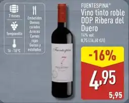 ALDI FUENTESPINA Vino tinto roble DOP Ribera del Duero oferta