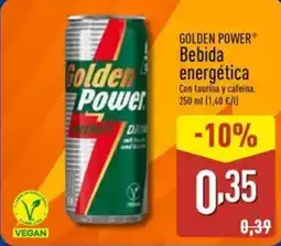 ALDI GOLDEN POWER Bebida energética oferta