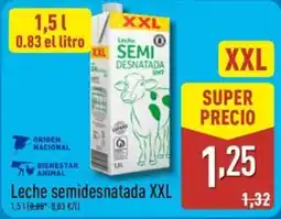 ALDI Leche semidesnatada XXL oferta